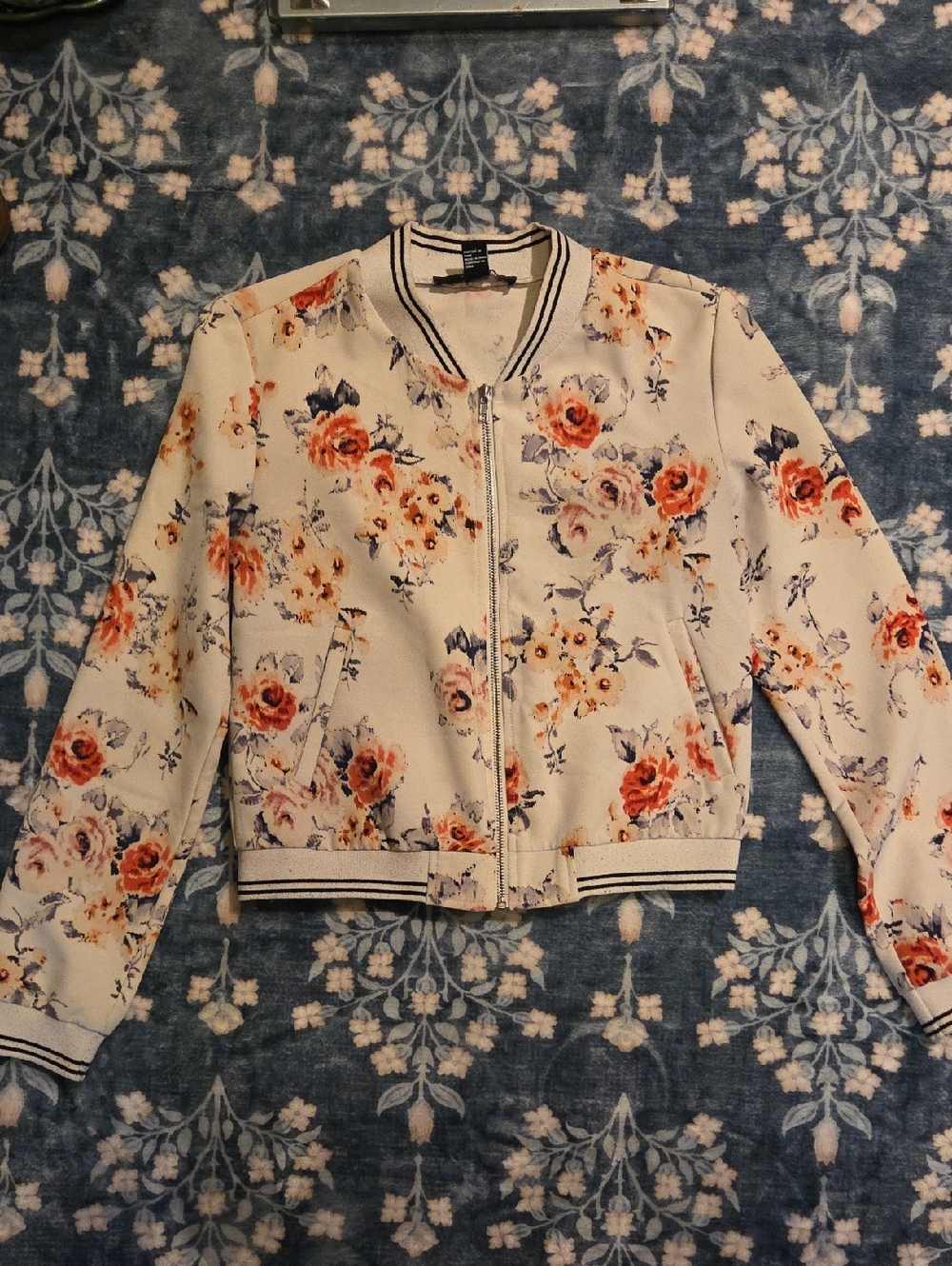 Floral Bomber Jacket Forever 21
